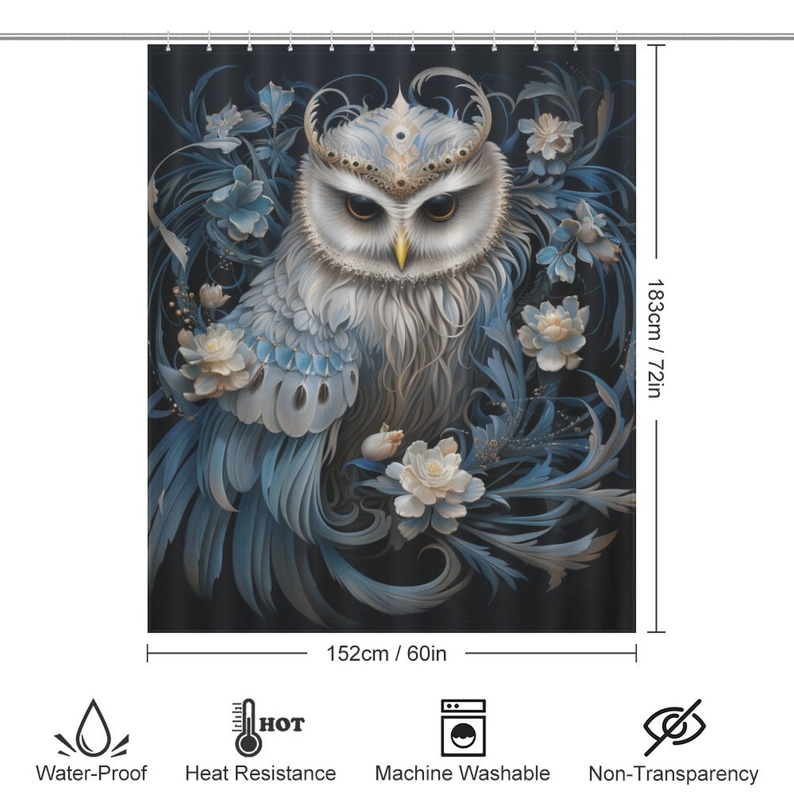 Charming Owl Shower Curtain