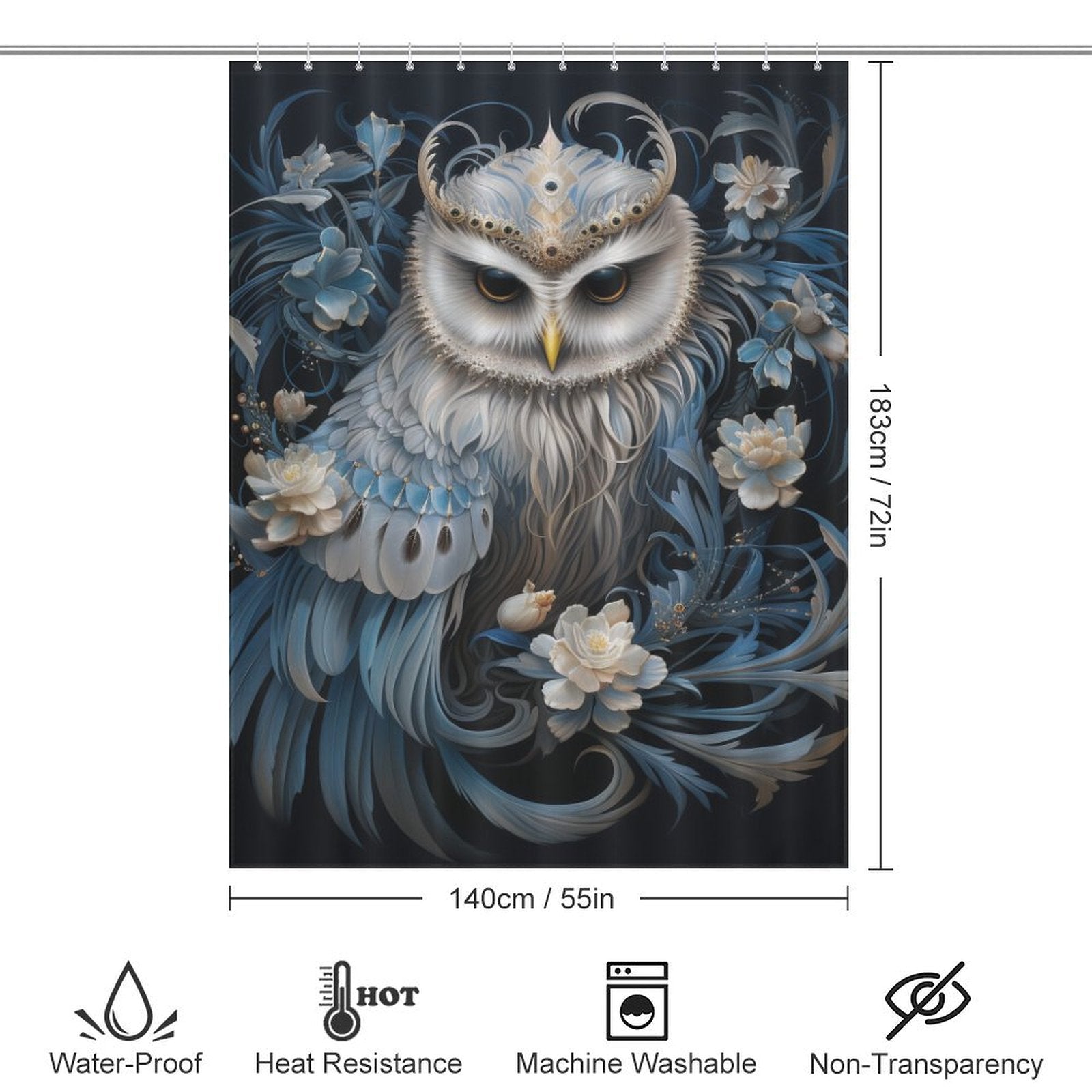 Charming Owl Shower Curtain