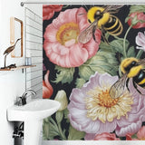 Cheerful Bumble Bee Shower Curtain