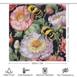 Cheerful Bumble Bee Shower Curtain