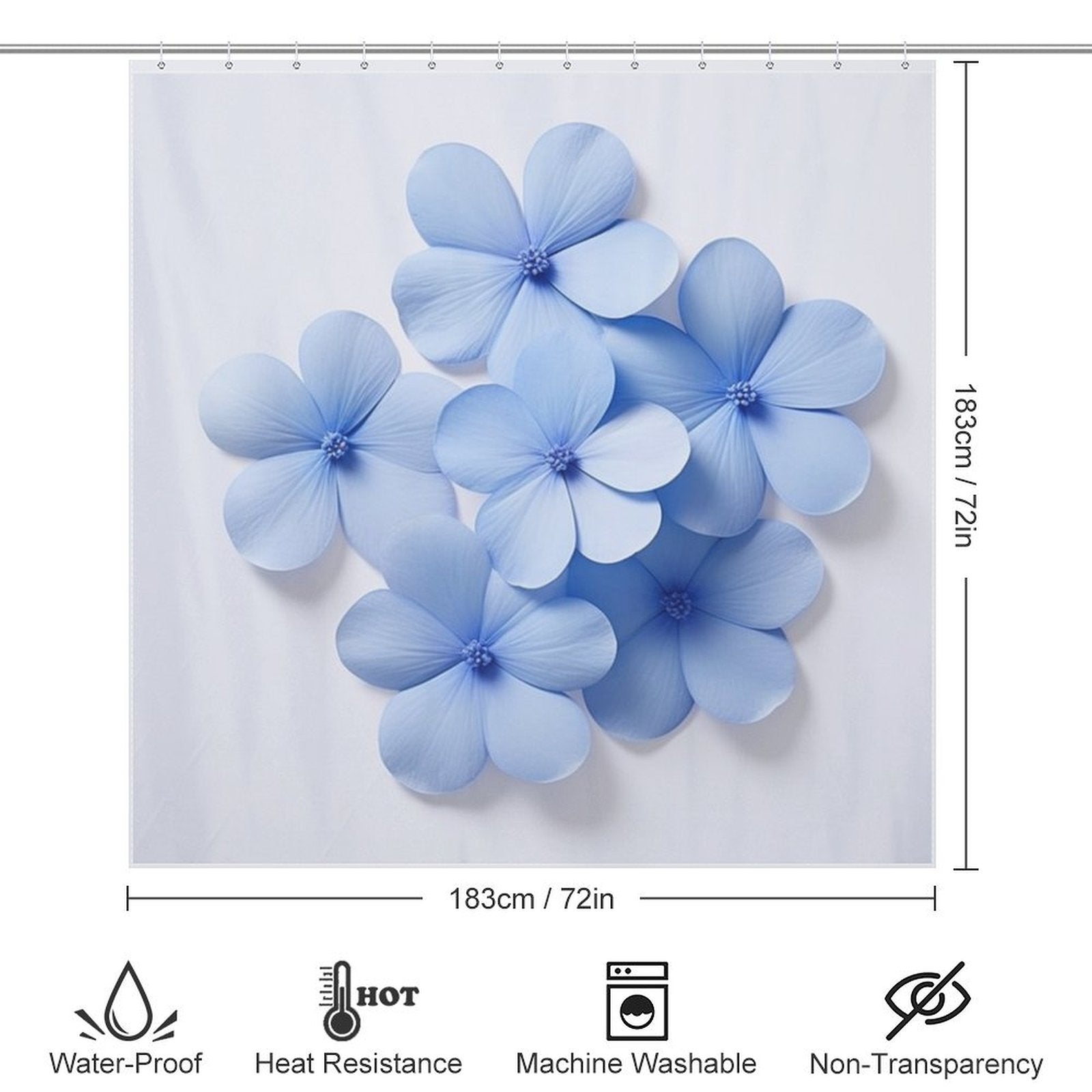 ChicPeriwinkle Periwinkle Shower Curtain