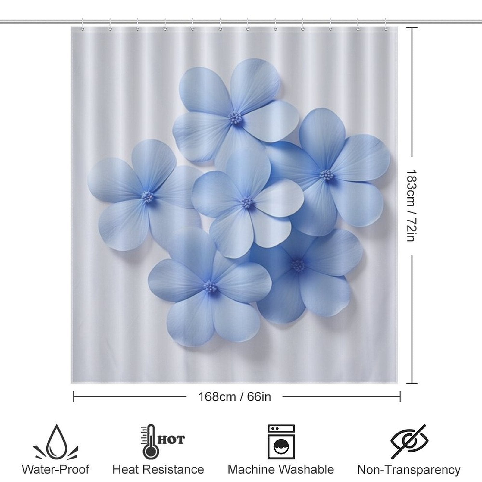 ChicPeriwinkle Periwinkle Shower Curtain