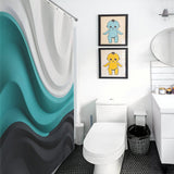 Chic Black White and Turquoise Shower Curtain