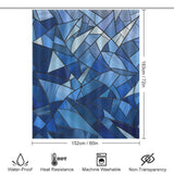 Chic Blue Geometric Shower Curtain