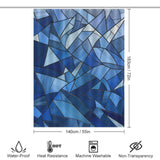 Chic Blue Geometric Shower Curtain