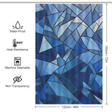 Chic Blue Geometric Shower Curtain