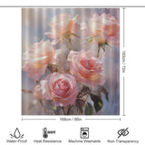 Chic Florals Pink Rose Shower Curtain