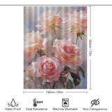 Chic Florals Pink Rose Shower Curtain