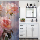 Chic Florals Pink Rose Shower Curtain