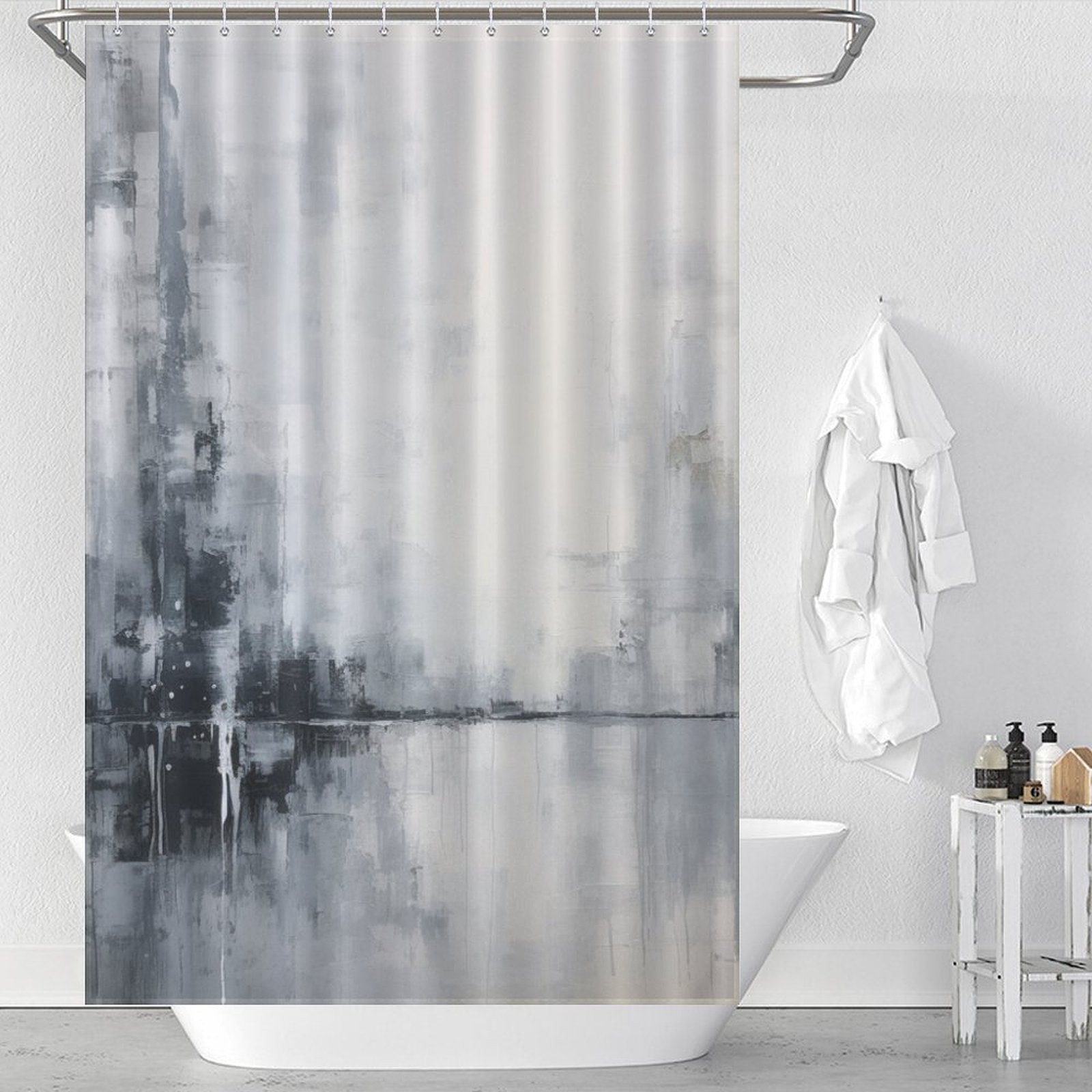 Chic Gray Shower Curtain Style