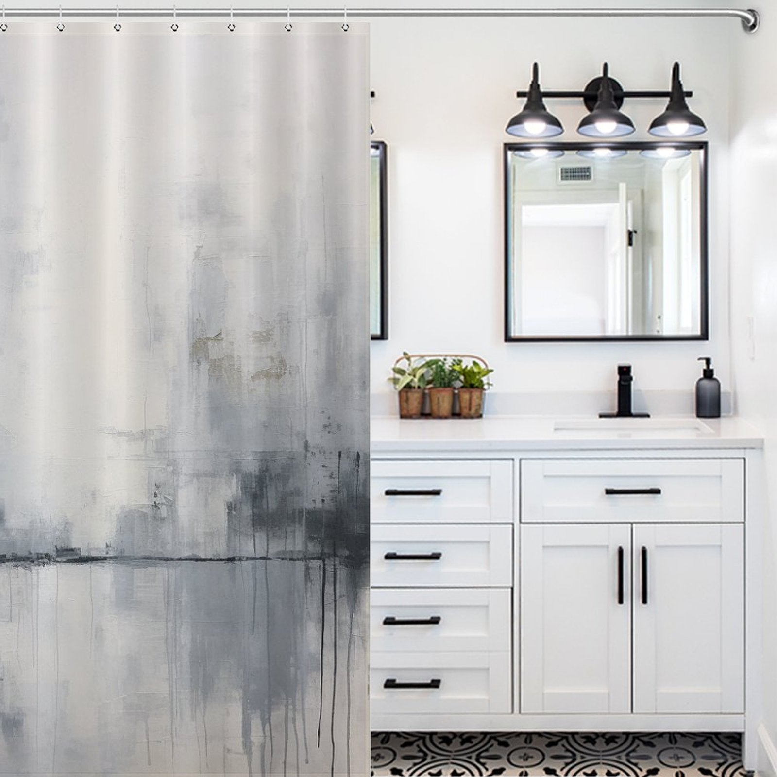 Chic Gray Shower Curtain Style