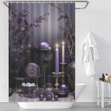 Chic Purple and Black Shower Curtain