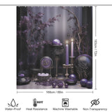 Chic Purple and Black Shower Curtain