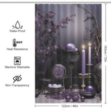 Chic Purple and Black Shower Curtain