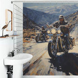 Chopper Motorcycle Shower Curtain