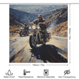 Chopper Motorcycle Shower Curtain