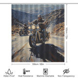 Chopper Motorcycle Shower Curtain