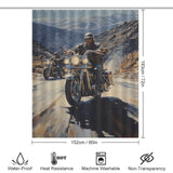 Chopper Motorcycle Shower Curtain