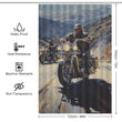 Chopper Motorcycle Shower Curtain