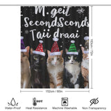 Christmas Cat Shower Curtain