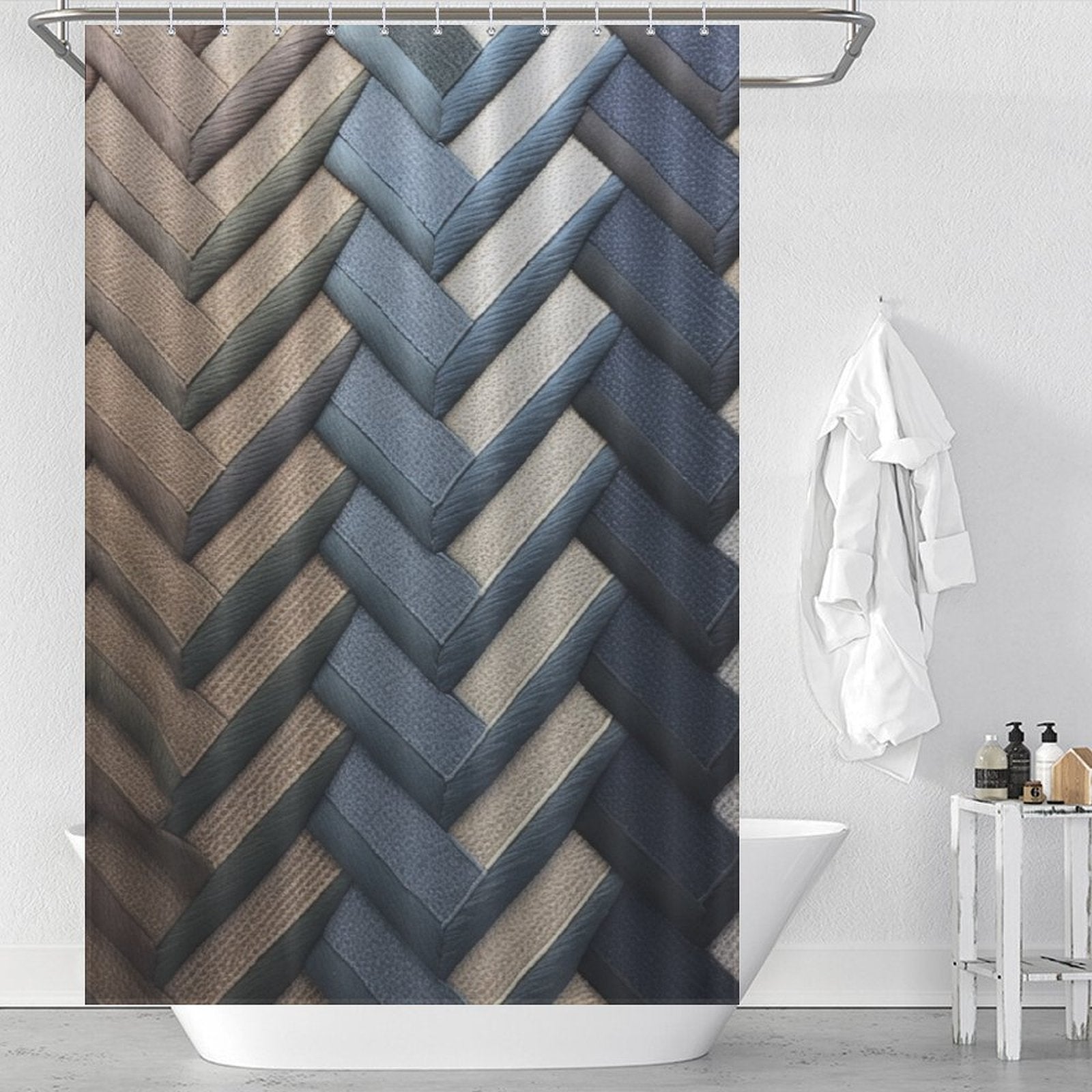 Classic Herringbone Shower Curtain