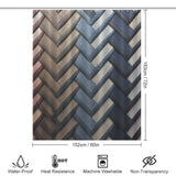 Classic Herringbone Shower Curtain