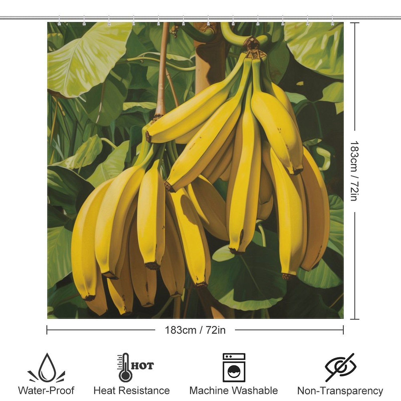 Cluster Banana Shower Curtain