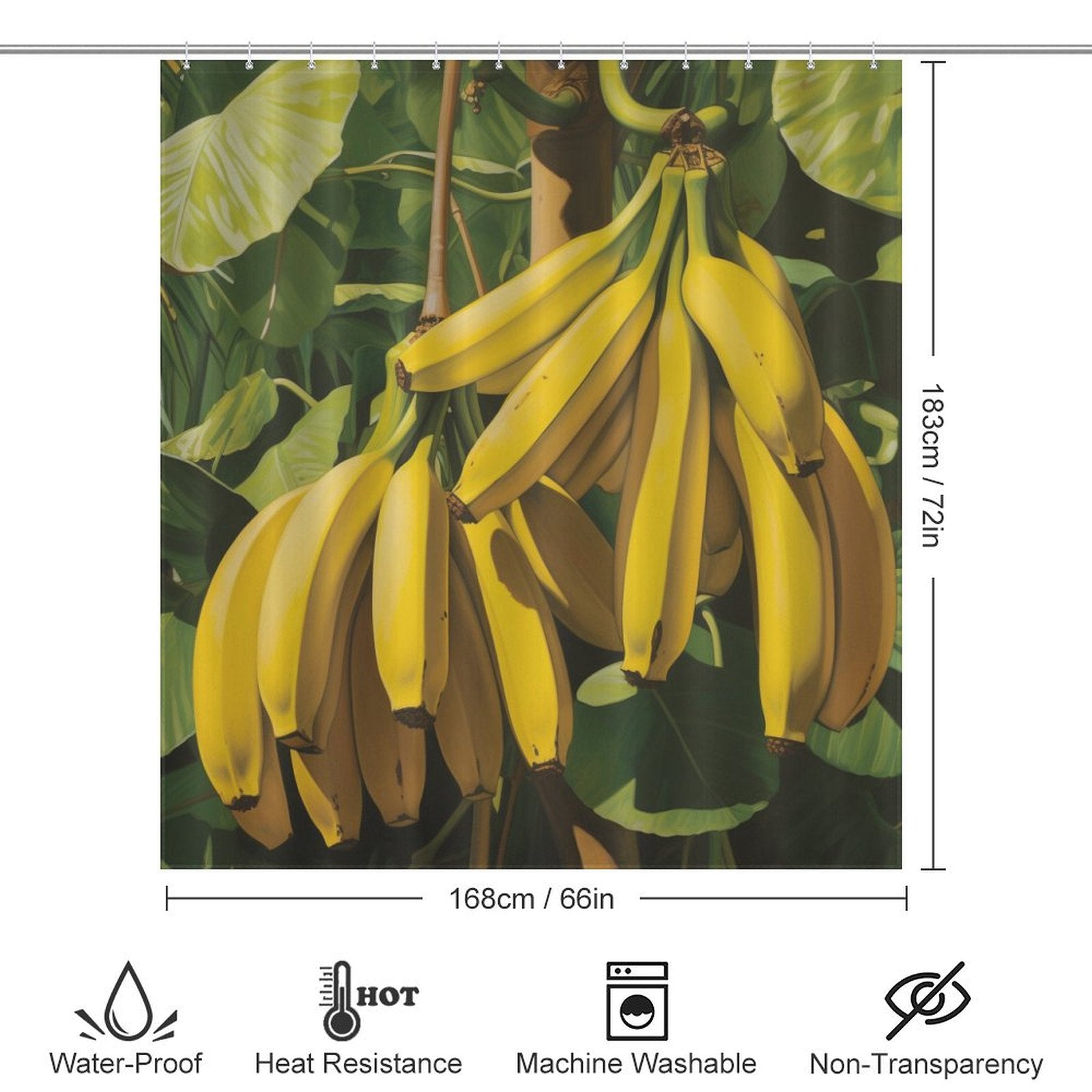 Cluster Banana Shower Curtain