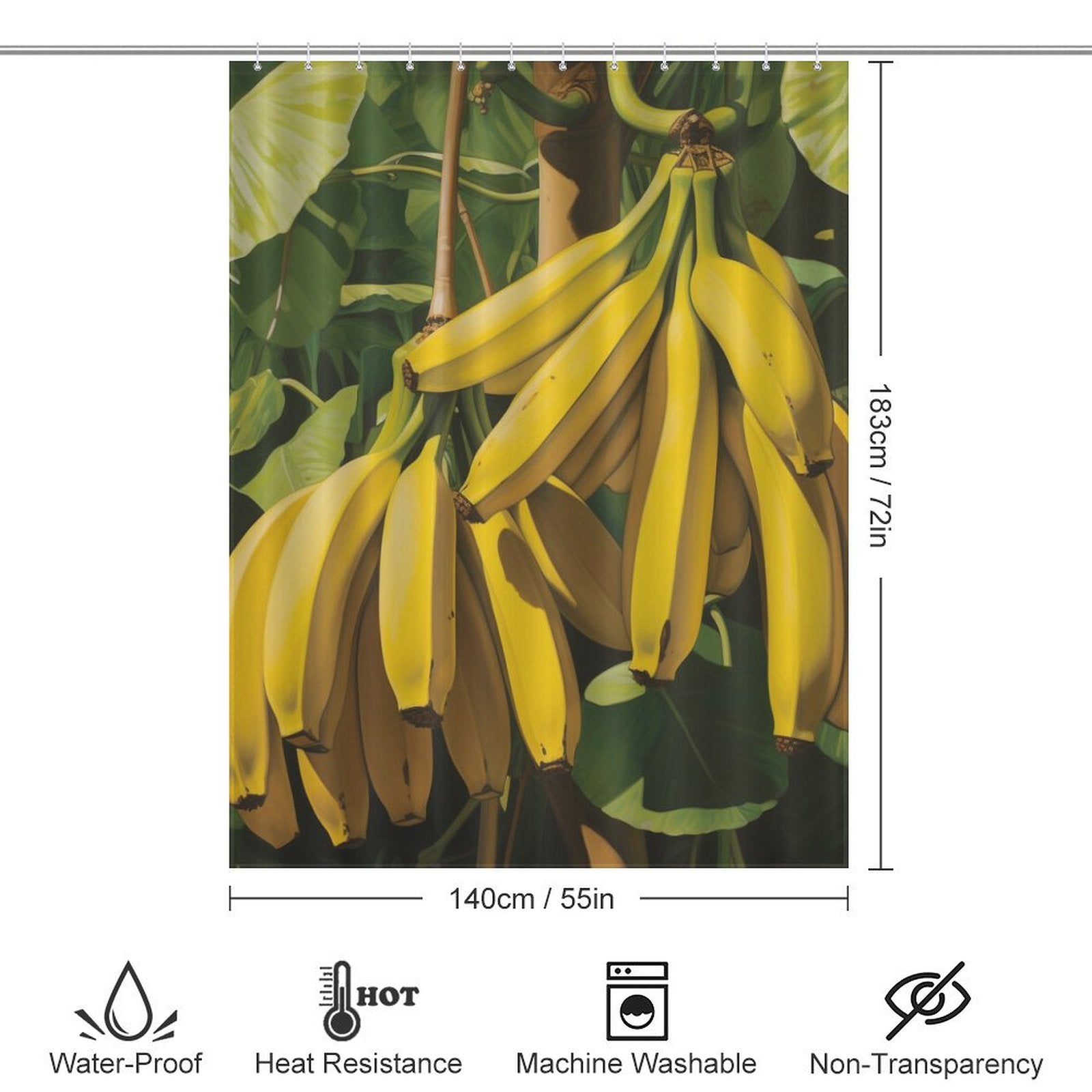 Cluster Banana Shower Curtain