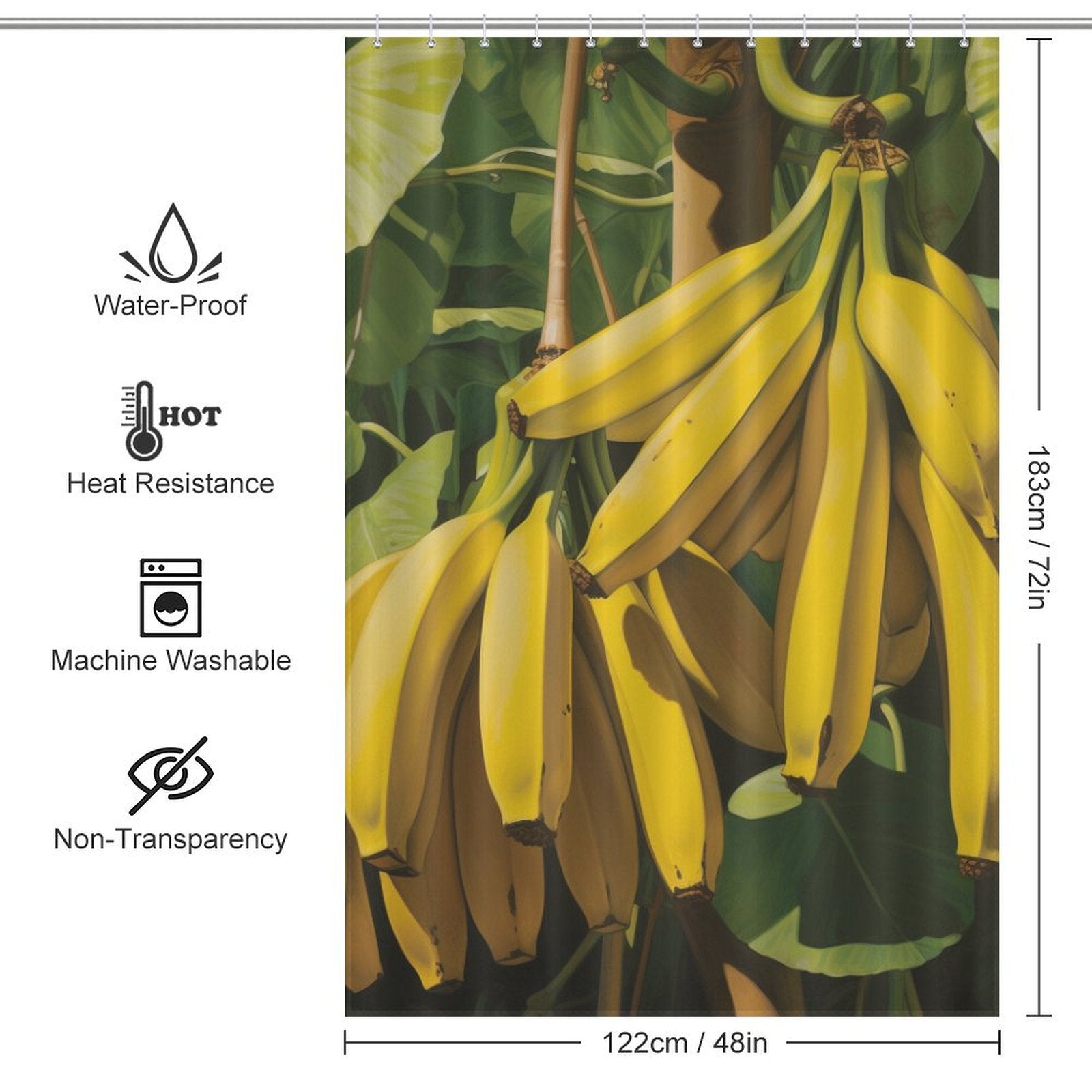 Cluster Banana Shower Curtain