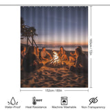 Coastal Bonfires Beach Shower Curtain 