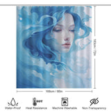 Coastal Elegance Blue Ombre Shower Curtain