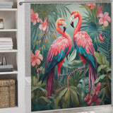 Coastal Paradise Flamingo Shower Curtain