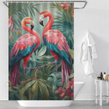 Coastal Paradise Flamingo Shower Curtain