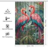 Coastal Paradise Flamingo Shower Curtain