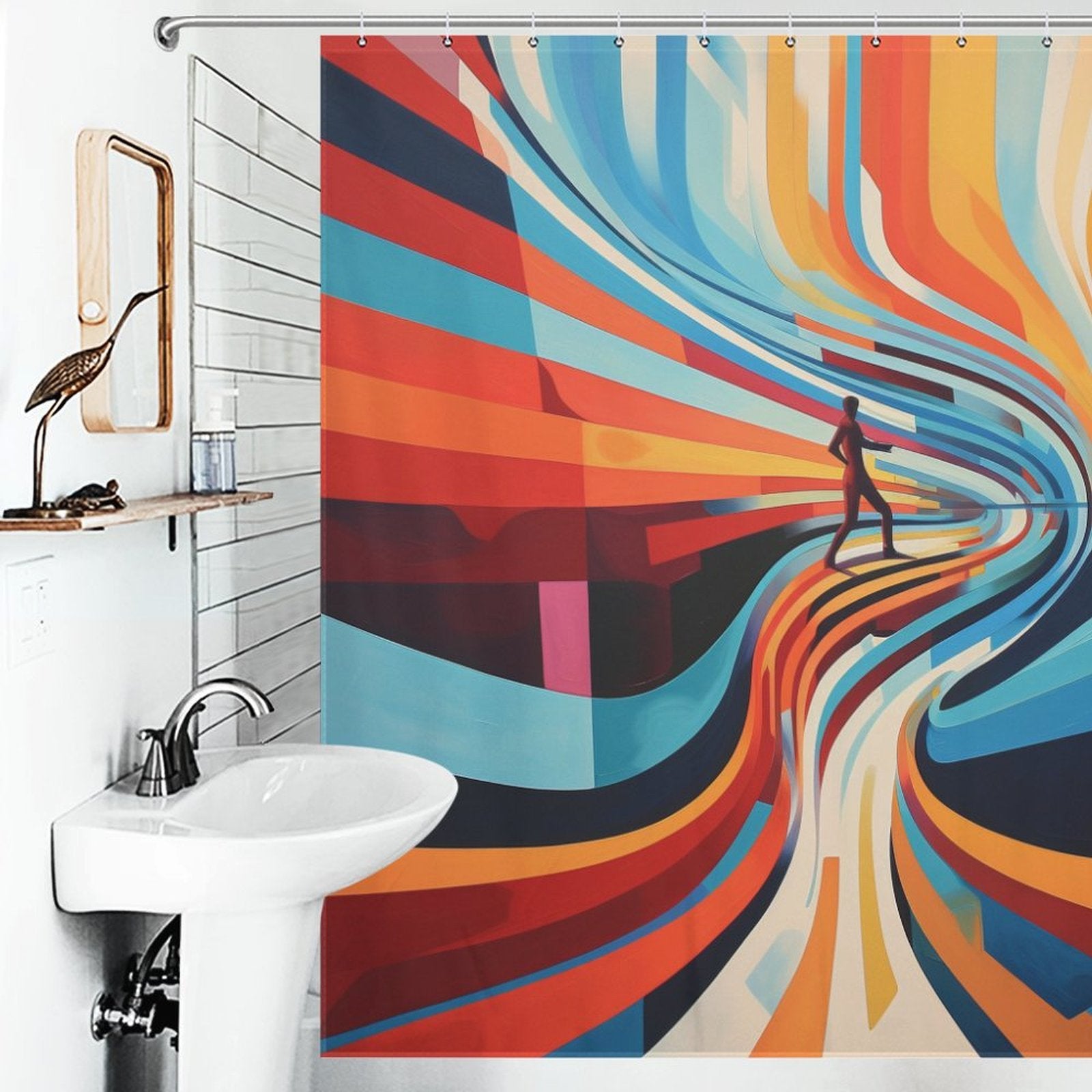 Colorful Abstract Shower Curtain