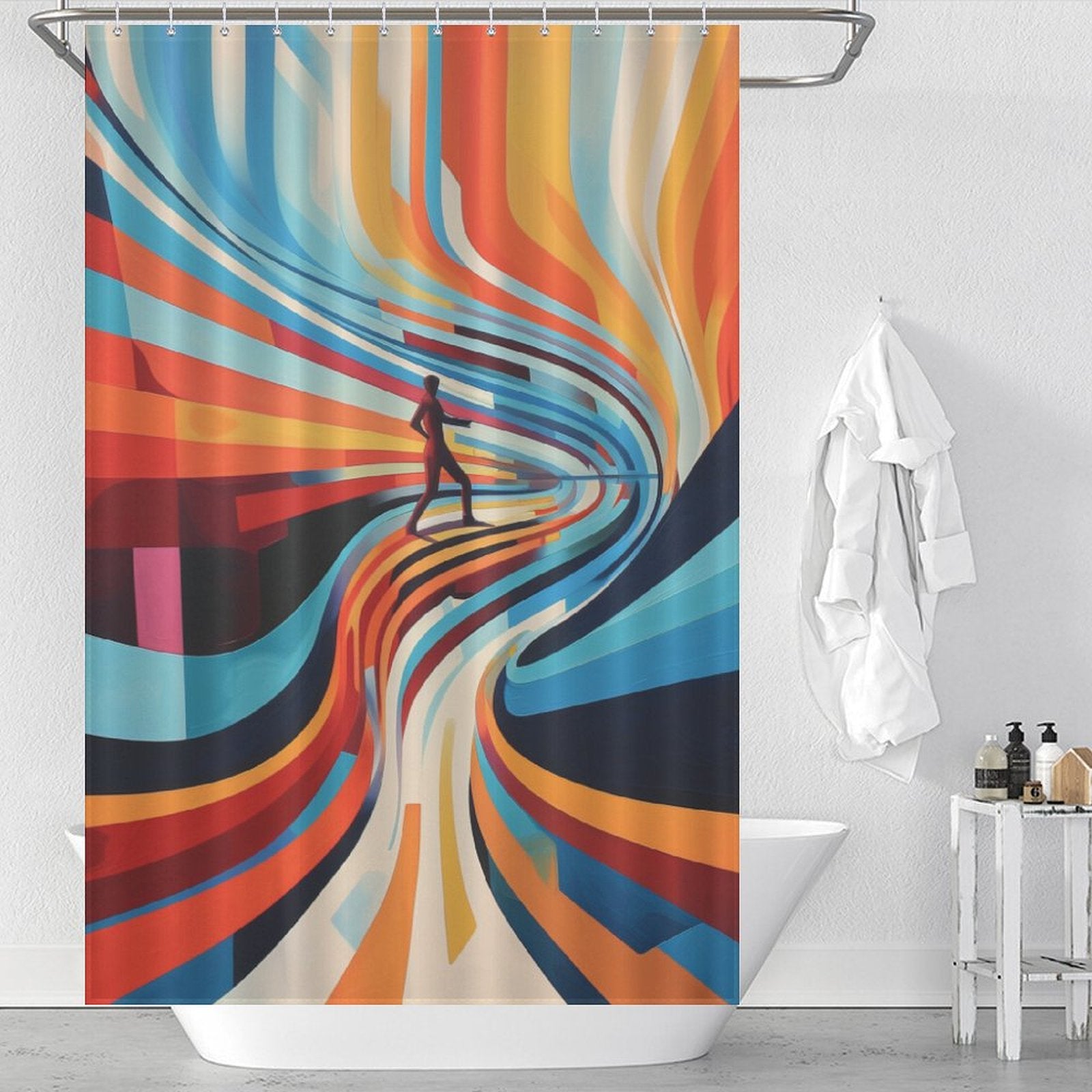 Colorful Abstract Shower Curtain