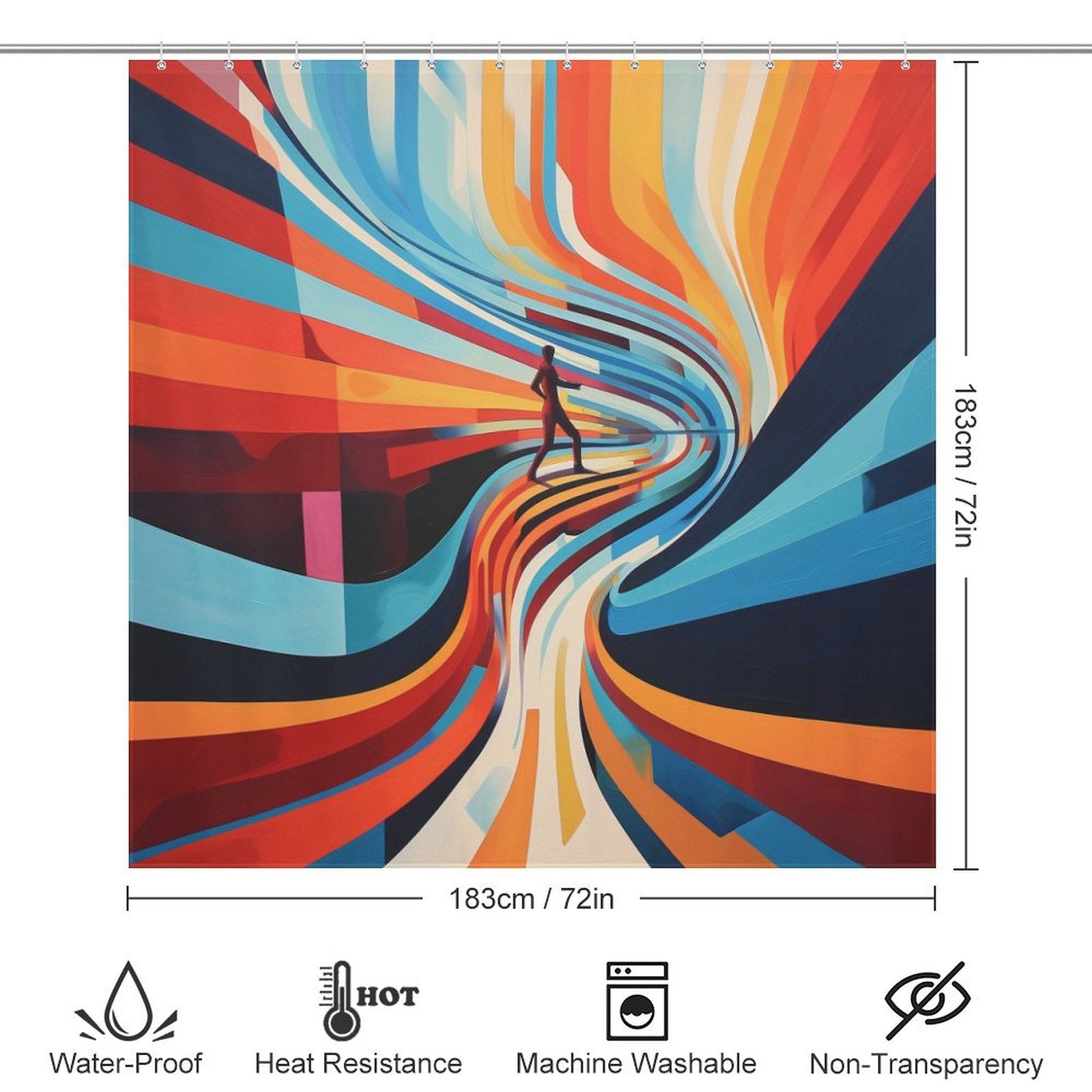 Colorful Abstract Shower Curtain