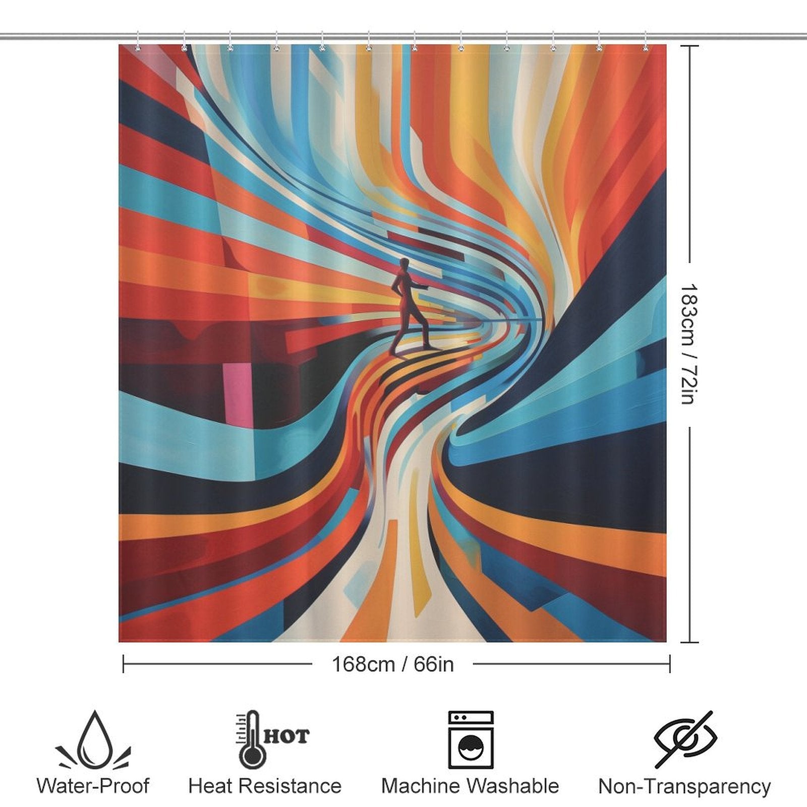 Colorful Abstract Shower Curtain