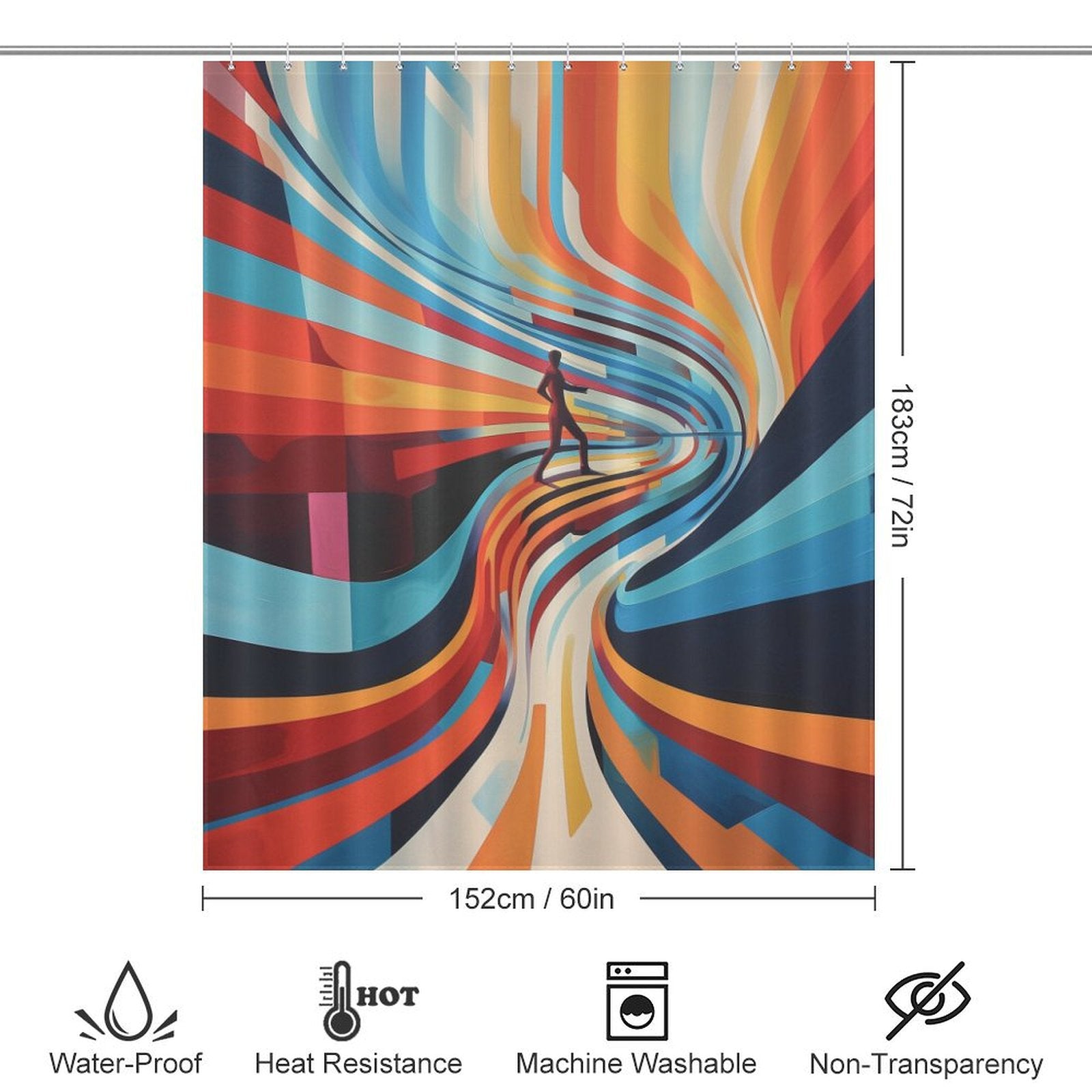 Colorful Abstract Shower Curtain