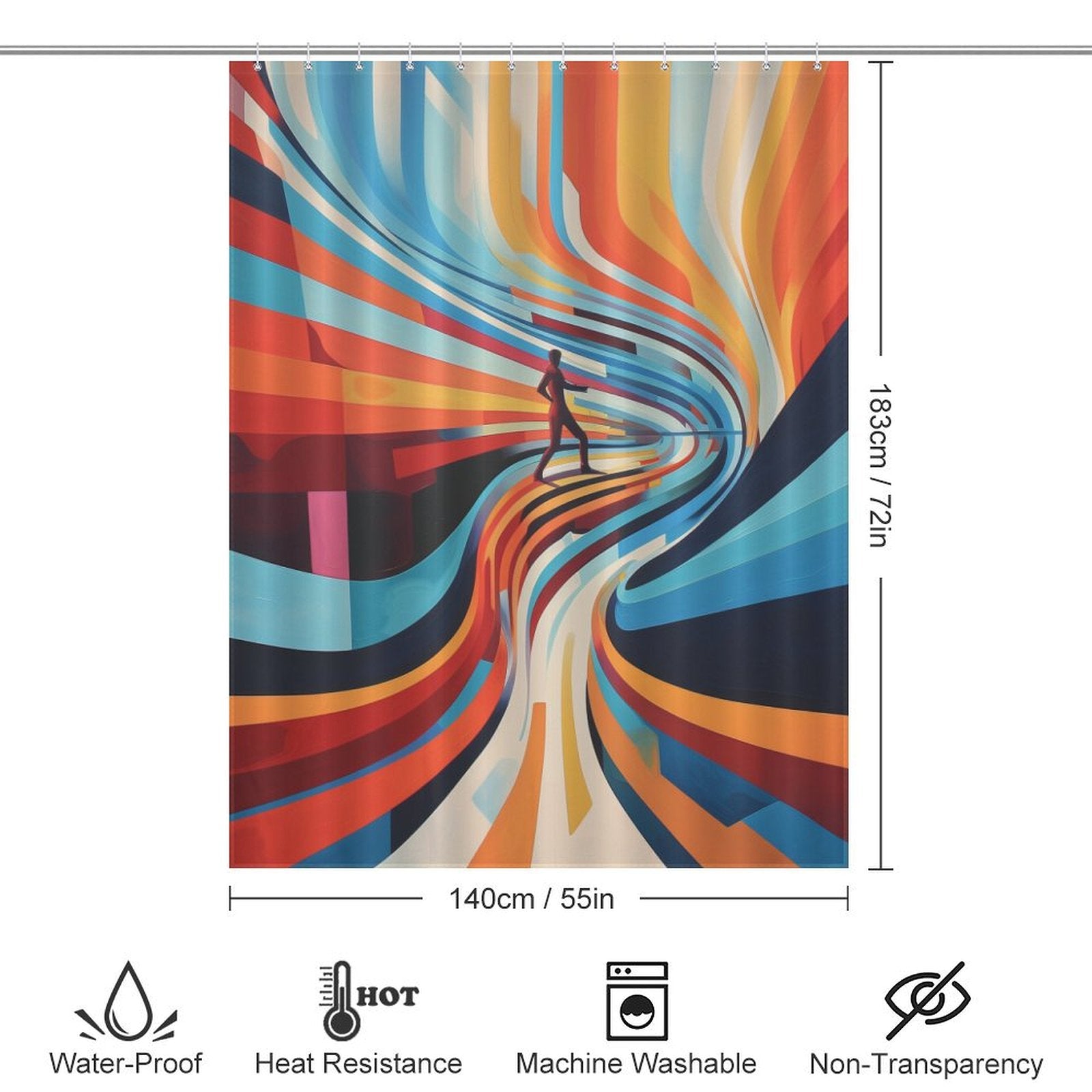 Colorful Abstract Shower Curtain