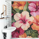 Colorful Atmospheric Hibiscus Shower Curtain