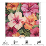 Colorful Atmospheric Hibiscus Shower Curtain