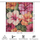 Colorful Atmospheric Hibiscus Shower Curtain
