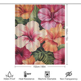 Colorful Atmospheric Hibiscus Shower Curtain