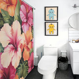 Colorful Atmospheric Hibiscus Shower Curtain