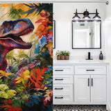 Colorful Dinosaurs Shower Curtain Design