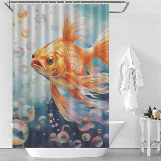 Colorful Dreamy Goldfish Shower Curtain 