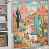 Colorful Llama Shower Curtain