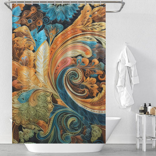 Colorful Paisley Shower Curtain